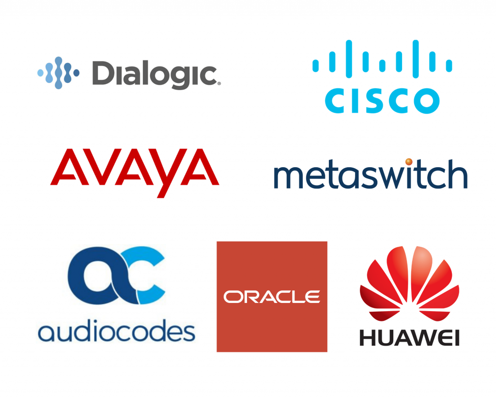 Cisco Avaya Audiocodes Dialogic Huawei Oracle Metaswitch